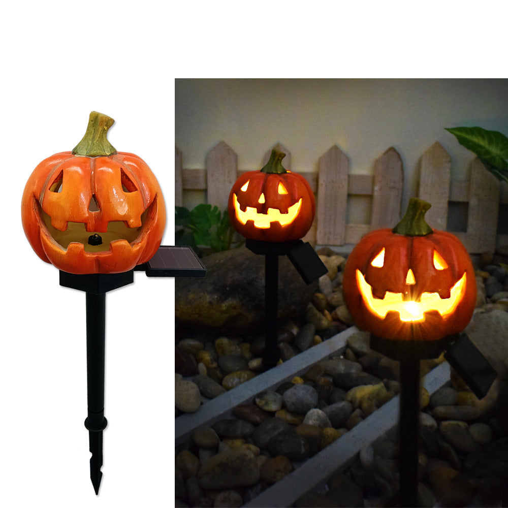 Classic Pumpkin Halloween Solar Light